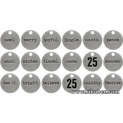 Tim Holtz - Ideaology - Typed Tokens - Christmas