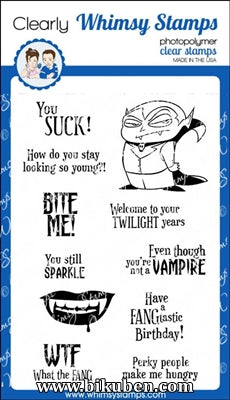 Whimsy Stamps - Clear Stamps - Dracula Bite Me