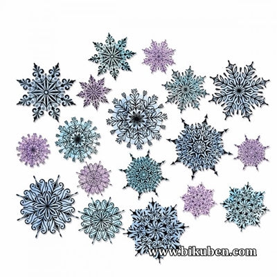 Sizzix - Tim Holtz Altertions - Framelits - Swirly Snowflakes Die Set