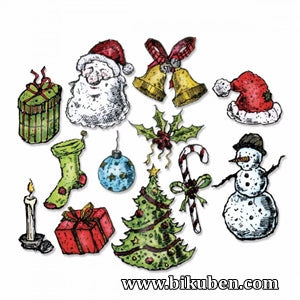 Sizzix - Tim Holtz Altertions - Framelits - Tattered Christmas Die Set