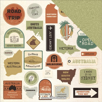 Kaisercraft - Open road - Outback     12 x12"