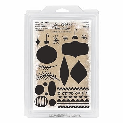 Tim Holtz - Ideaology - Cling Foam Stamps - Christmas
