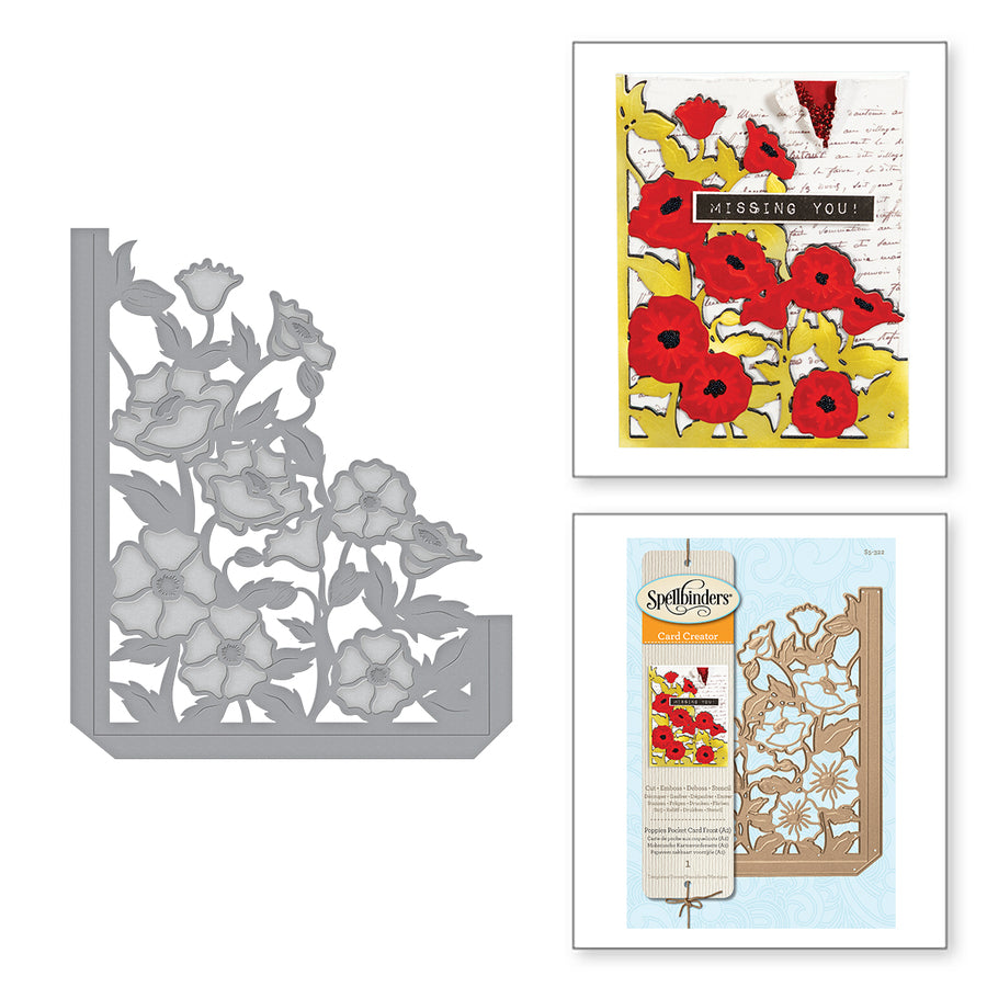 Spellbinders - Card Creator - Poppies Pocket card dies