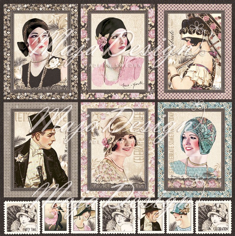 Maja Design - Celebration - Ephemera     12 x 12"