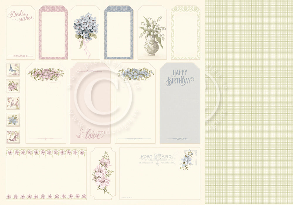 Pion Design - Days Gone By - Tags 12 x 12"