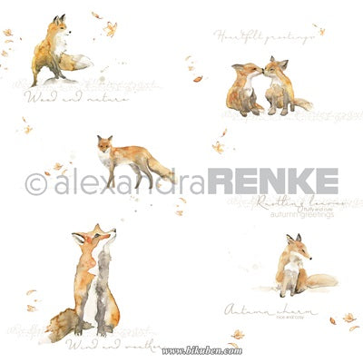 Alexandra Renke - Foxes Paper 12 x 12"