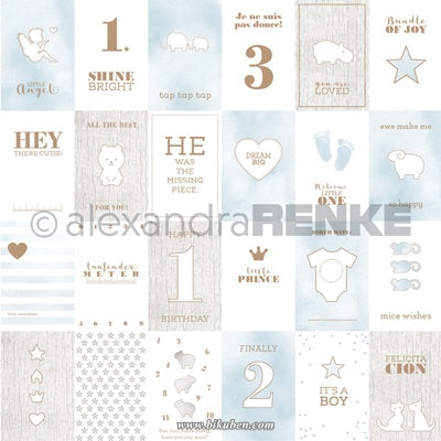 Alexandra Renke - Baby blue Cut Outs Paper 12 x 12"