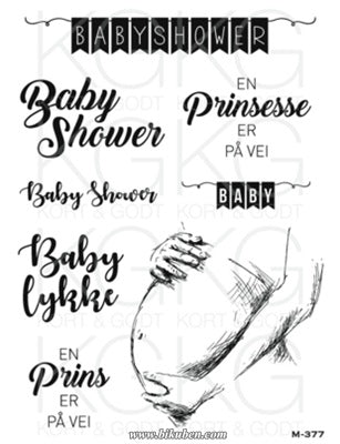 Kort & Godt - Clearstamps Medium plate - Babyshower