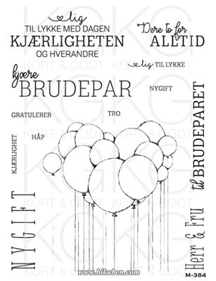 Kort & Godt - Clearstamps Medium plate - Kjære Brudepar
