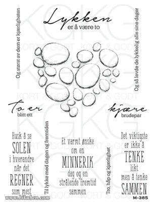 Kort & Godt - Clearstamps Medium plate - Lykken er