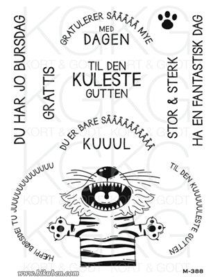 Kort & Godt - Clearstamps Medium plate - Den kuleste gutten