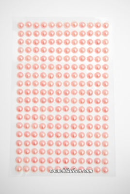 Kort & Godt - Perle Stickers - Rosa    6 mm