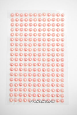 Kort & Godt - Perle Stickers - Rosa    6 mm