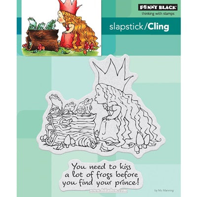 Penny Black - Slapstick Stamp - Kissing Frogs