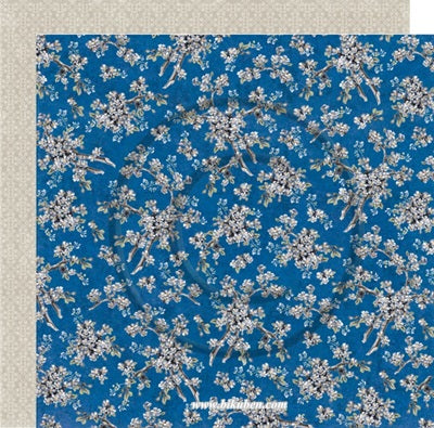 Papirdesign - Fremtidsdrømmer - Forglem meg ei - blå  12 x 12"