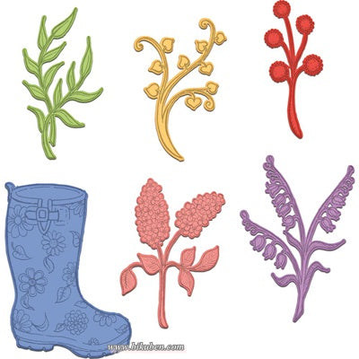 Heartfelt Creations - Rain Boots and Blossoms dies