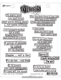 Dylusions - Cling Stamps - People......Not a Fan
