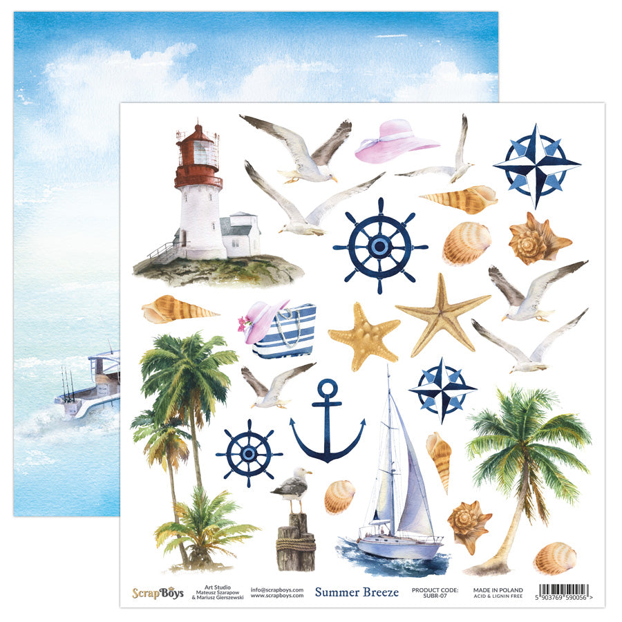 Scrapboys - Summer breeze - Cut Outs - 12x12"