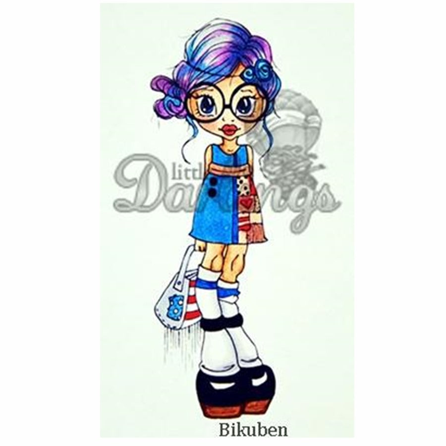 Little Darlings - Saturated Canary - Violet Vintage - Umontert Stempel