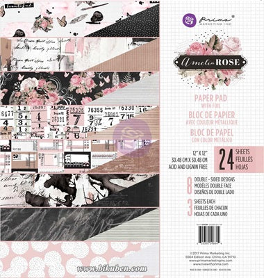 Prima - Amelia Rose - Paper Pad    12 x 12"
