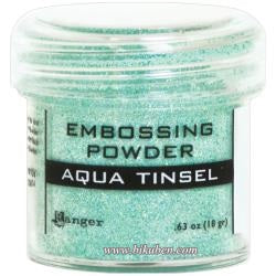 Ranger - Embossing Powder - Aqua Tinsel