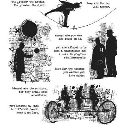 Tim Holtz Collection - Cling Stamps - Theories