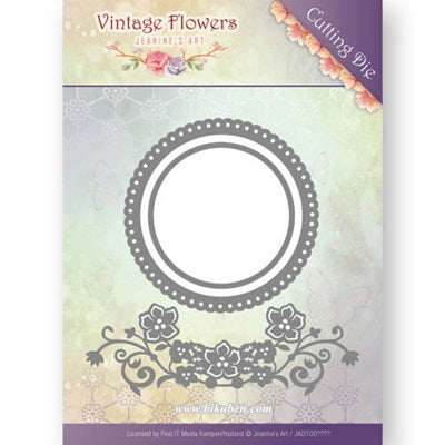 Jeanine Art - Vintage Flowers - Flowers in circles dies
