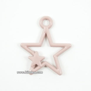 Kort & Godt - Charms - Stjerne Rosa