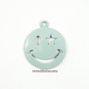 Kort & Godt - Charms - Smiley Grønn