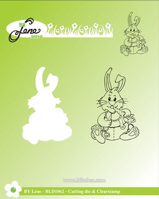 By Lene Design - Dies & Stamp - Rabitt eating carrots