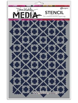 Dina Wakley Media - Stencil - Almost Ikat