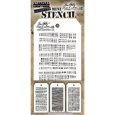 Tim Holtz - Mini Stencil Set - #34