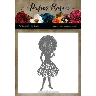 Paper Rose - Dies - Lady with Umbrella