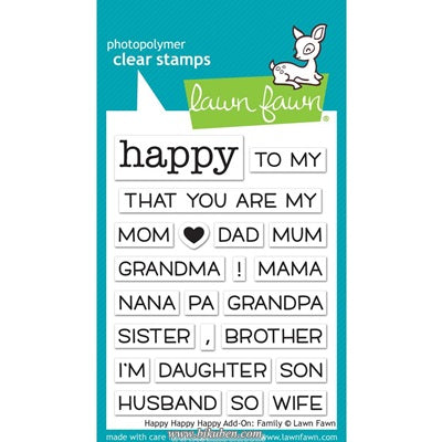 Lawn Fawn - Clear Stamps - Happy happy happy - Family