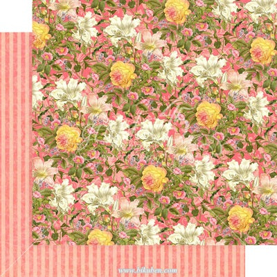 Graphic45 - Floral Shoppe - Pink Lilies 12 x 12"