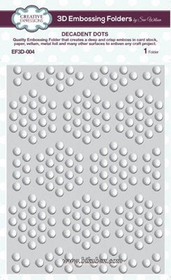 Creative Expression - Sue Wilson - 3 D Embossing Folder - Decadent Dots