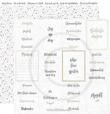 Papirdesign - Bryllupsfest - Fremtiden med deg 12 x 12"