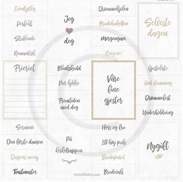 Papirdesign - Bryllupsfest - Fremtiden med deg 12 x 12"