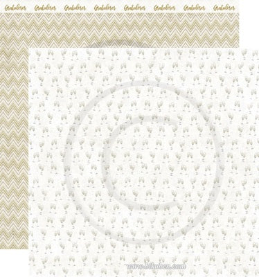 Papirdesign - Bryllupsfest - Champagne i glassene 12 x 12"