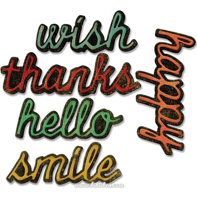 Sizzix - Tim Holtz Alterations - Thinlits - Shadow Script #2