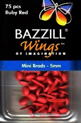 Bazzill - Brads - 5 mm - Ruby Red