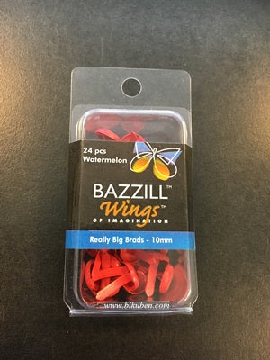Bazzill - Brads - 10mm - Watermelon