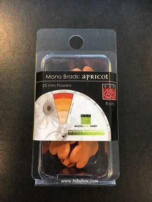Bazzill - Brads - Flower - 25mm - Apricot