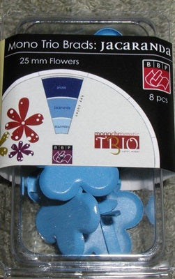 Bazzill - Brads - Flower - 25mm - Jacaranda