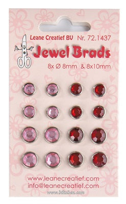 Leane - Jewel Brads - Bordeaux & Light Pink