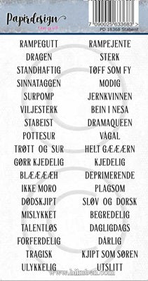 Papirdesign - Ord klistremerker - Stabeist