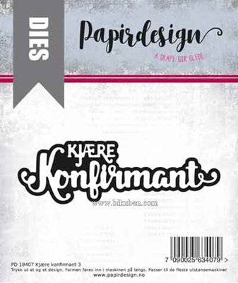 Papirdesign - Dies - Kjære konfirmant 3