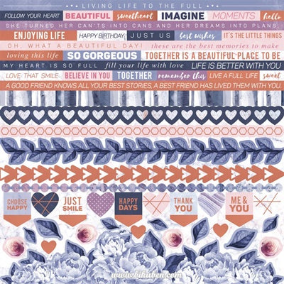 Kaisercraft - Misty Mountains - Sticker Sheet - 12 x 12"