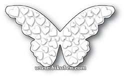 Poppystamps - Craft Die - Embossed Heart Butterfly
