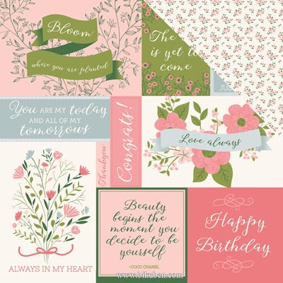 Kaisercraft - Full Bloom - Rosebud     12 x 12"